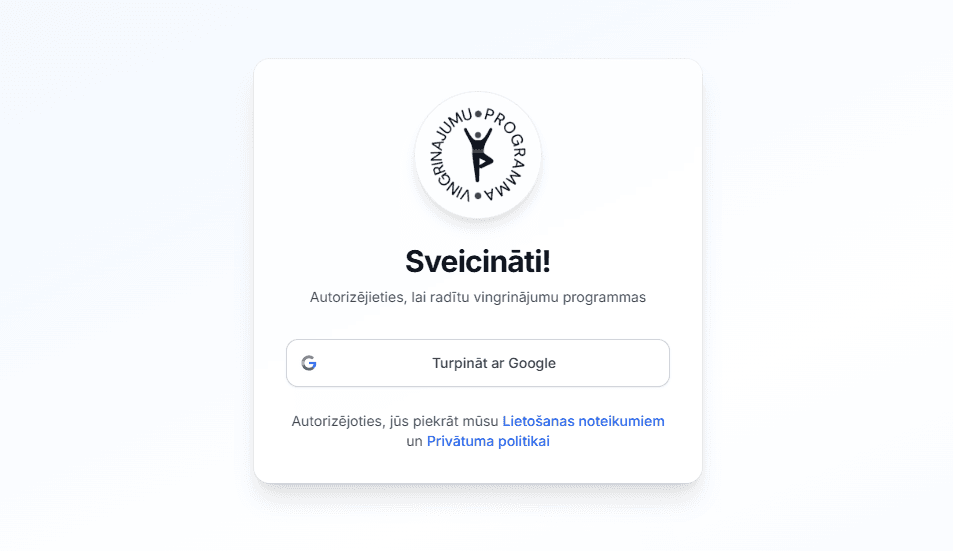 1. Autorizējies